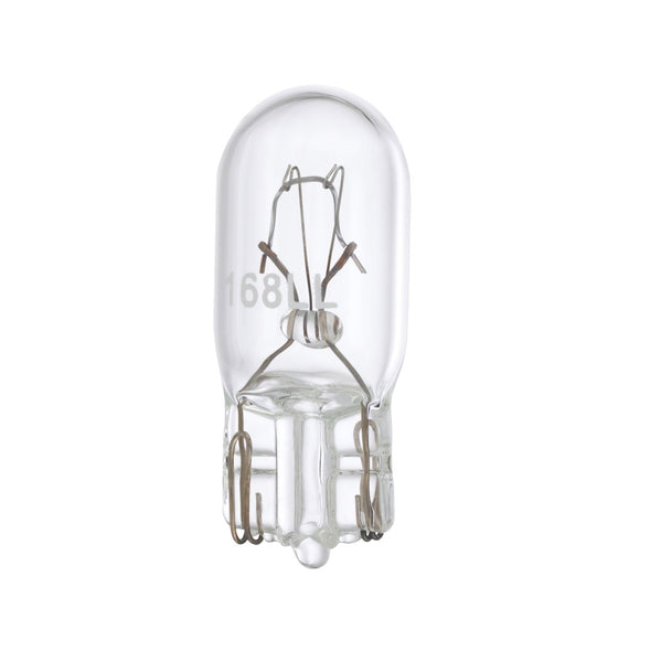 Peak 168LL-BPP Miniature Automotive Bulb, Clear, 5 W