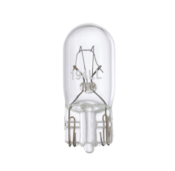 Peak 194LL-BPP Miniature Automotive Bulb, Clear, 4 W