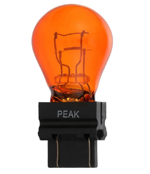 Peak 3457NALL-BPP Miniature Automotive Bulb, Amber/Red