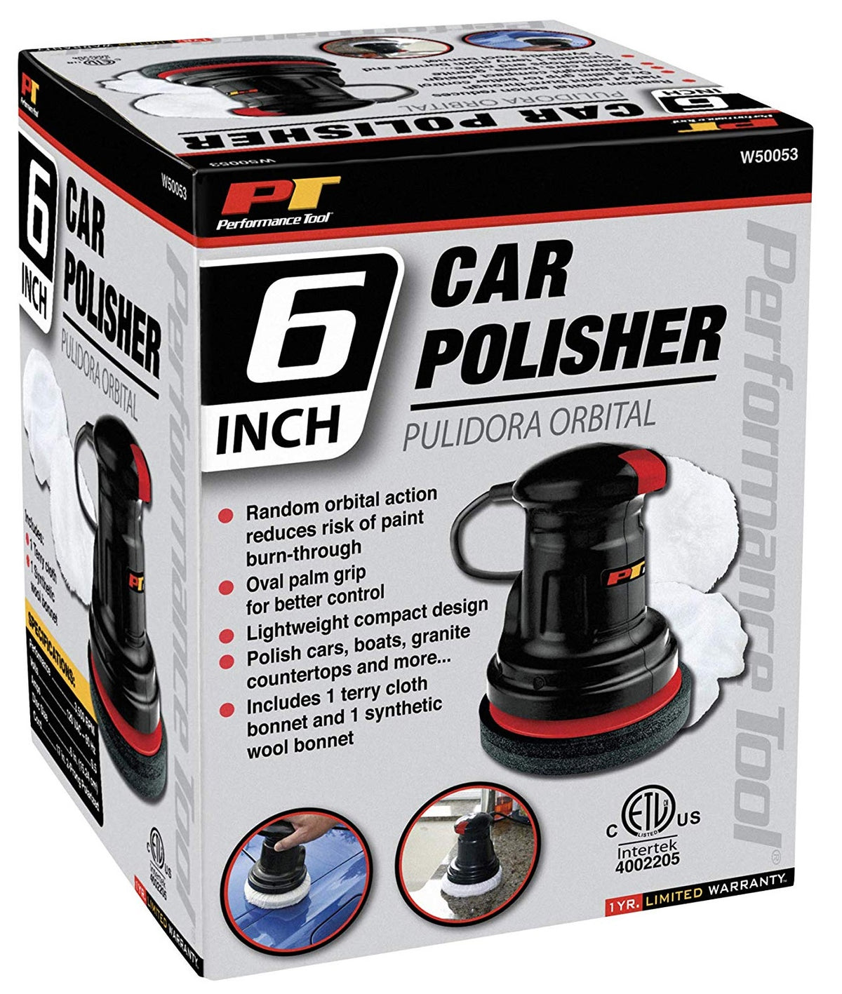 Performance Tool W50053 Random Orbital Buffer/Polisher, 6 Inch