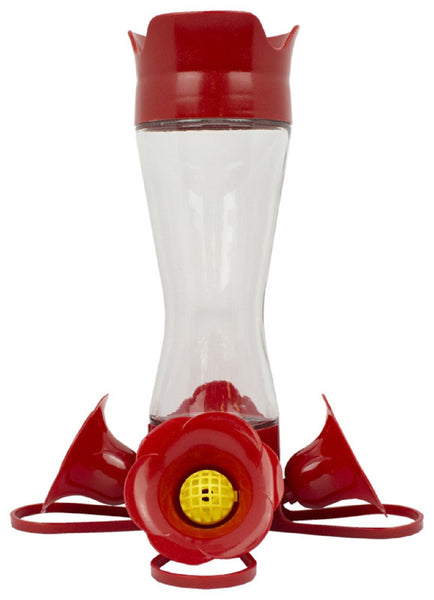 Perky-Pet 203CPBN Pinch-Waist Glass Hummingbird Feeder, 4-Port, 8 Oz