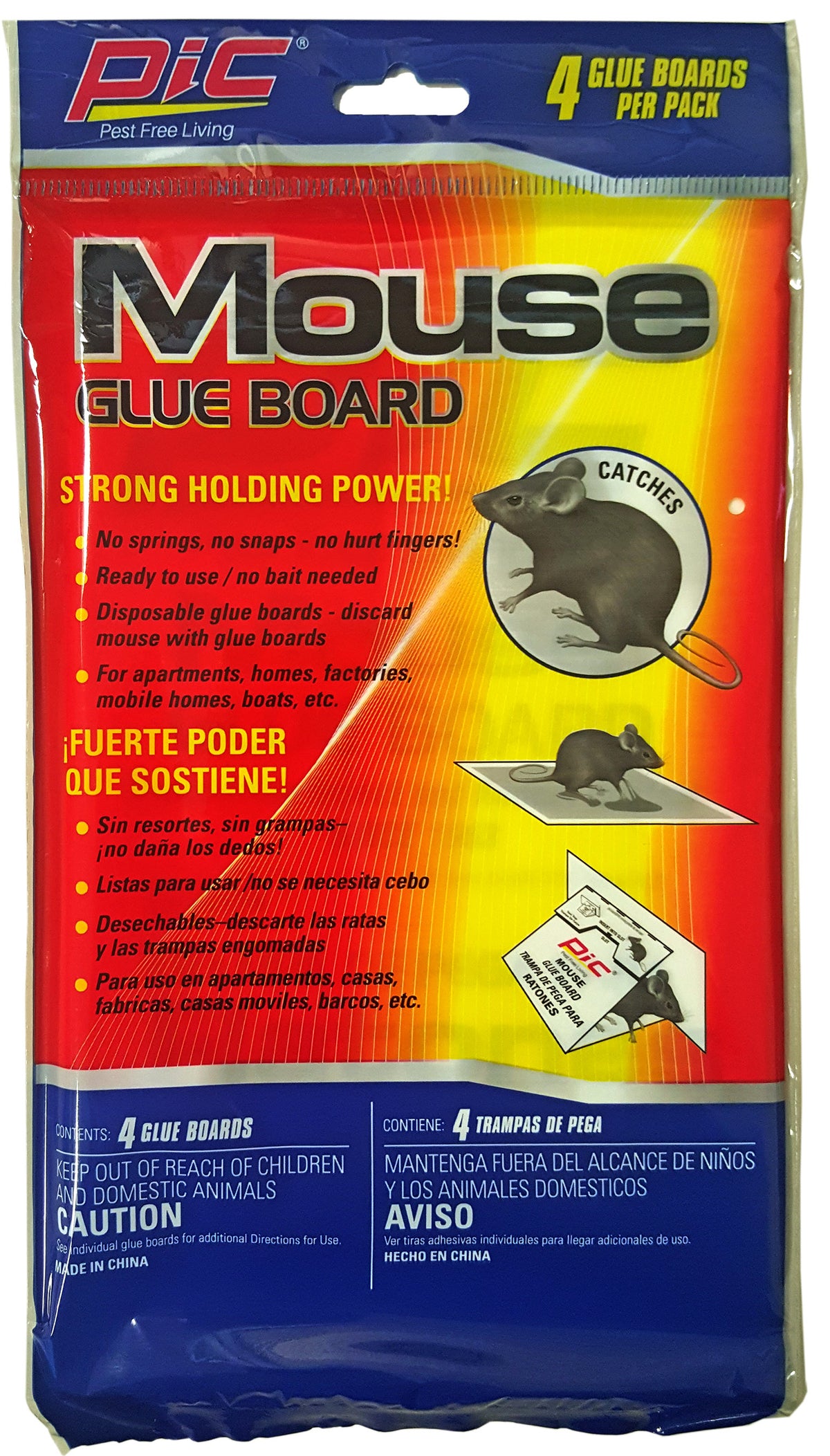 Pic GMT-4F Mouse/Rat Trap Glue, 4 Pk