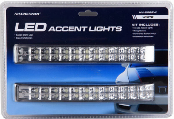 Pilot NV-2022W Ultra Slim Curved  Rectangular LED Daytime Running Lights, 8" x 1" x 7/8"
