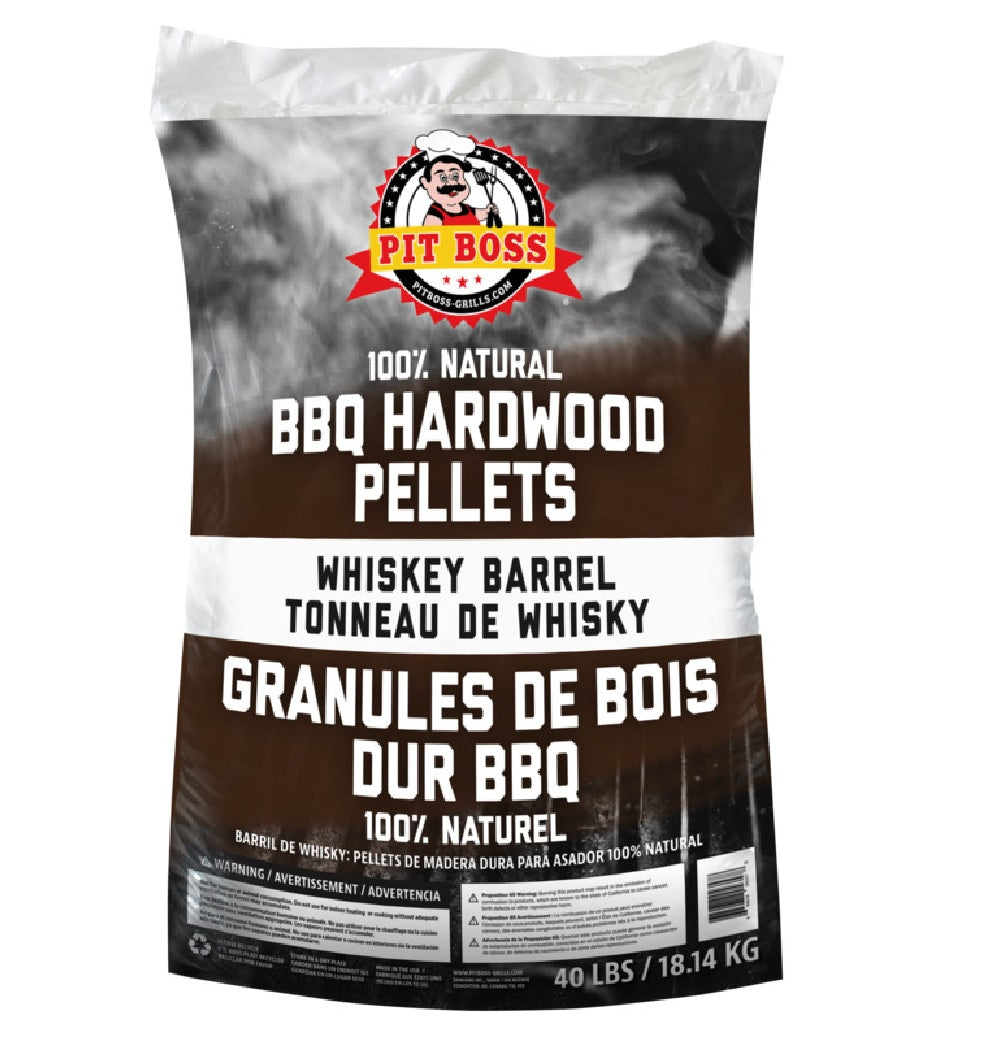 Pit Boss 55440 Whiskey Barrel Natural BBQ Hardwood Pellets, 40 Lb