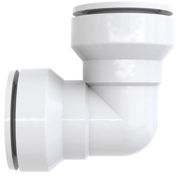 Plumb Pak 47IPK Insta-Plumb 90-Degree Coupling, White, 1-1/2 Inch