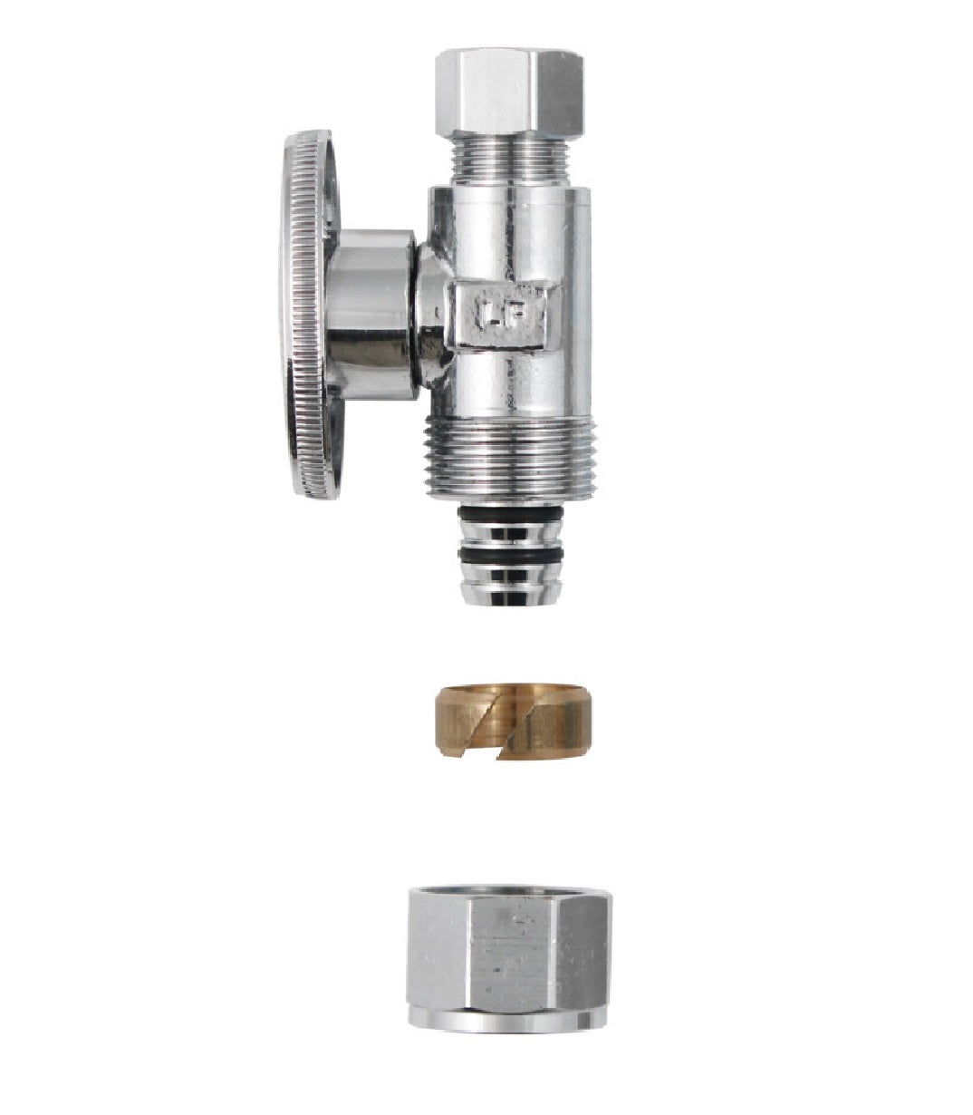 Plumb Pak PP2887EZ Quarter Turn Straight Valve, Chrome Plated