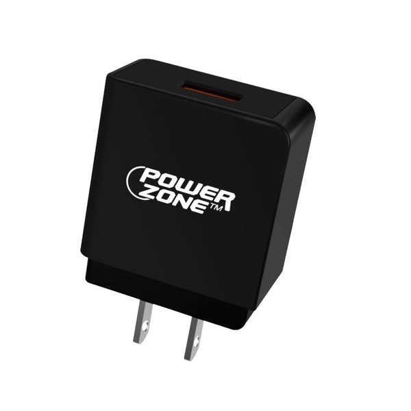 PowerZone KL-551A Quick Charge 3.0 USB Wall Charger, Black