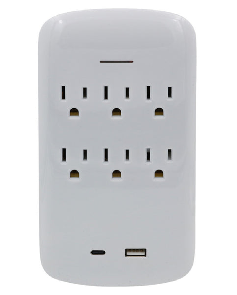 PowerZone ORPBSU072 Outlet Tap, 6-Gang