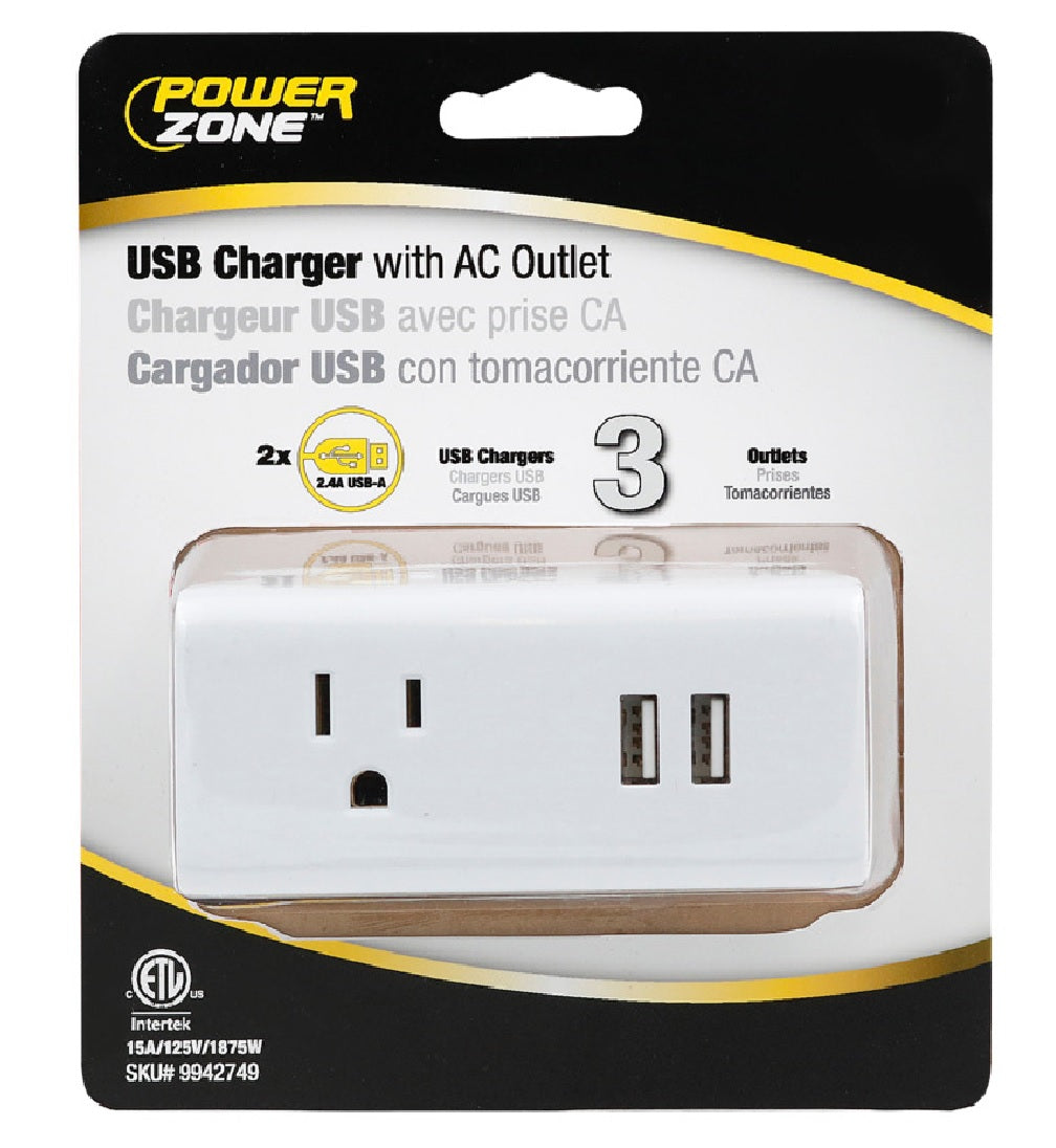 PowerZone ORPBU069 Outlet Tap, 3-Gang