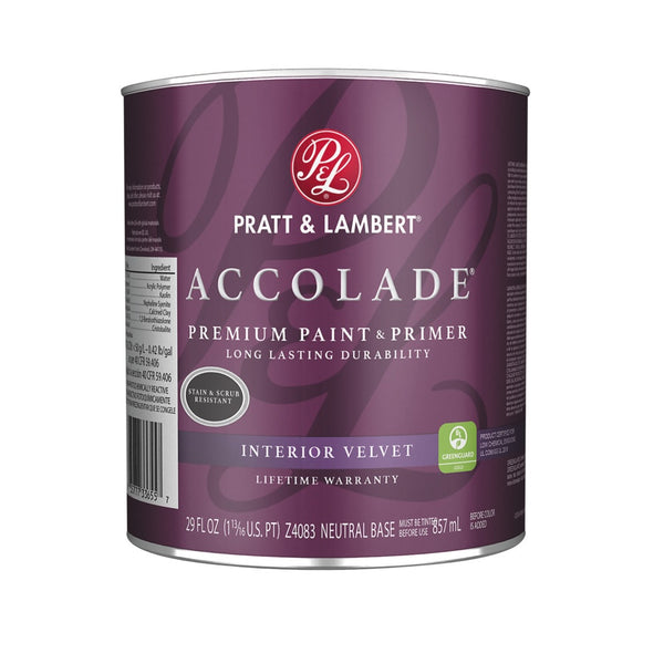Pratt & Lambert 0000Z4083-14 Interior Premium Paint & Primer, 1 Quart