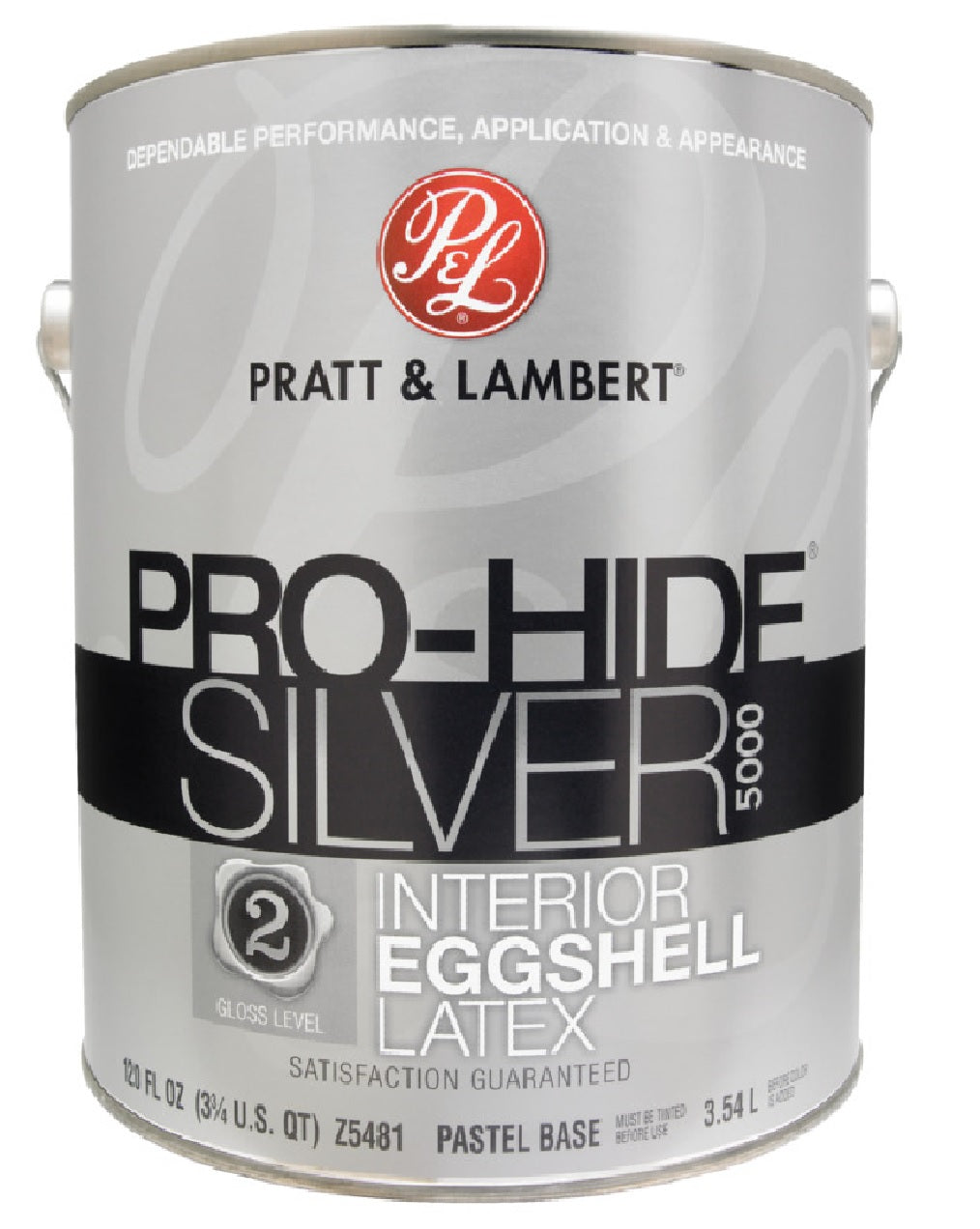 Pratt & Lambert 0000Z5481-16 Pro-Hide Eggshell Latex Interior Paint, Pastel Base