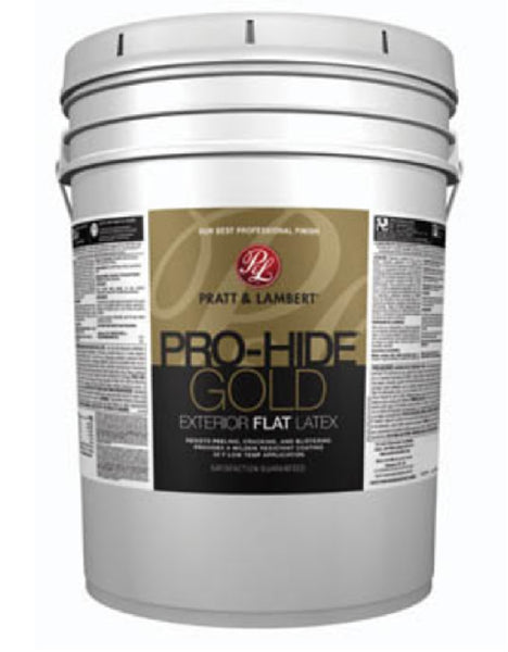 Pratt & Lambert 0000Z8493-20 Pro-Hide Gold Exterior Flat Latex, 5 Gallon