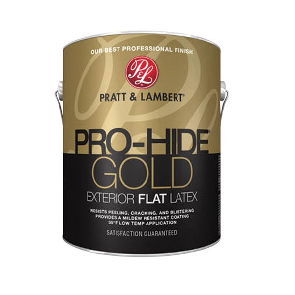 Pratt & Lambert 0000Z8491-16 Pro-Hide Gold Exterior Flat Latex, 1 Gallon
