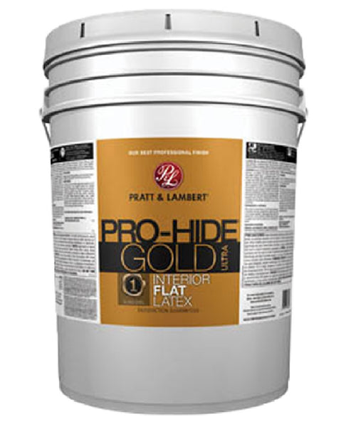 Pratt & Lambert 0000Z8189-20 Pro-Hide Gold Latex Flat Interior Paint, White