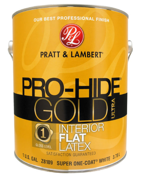 Pratt & Lambert 0000Z8189-16 Pro-Hide Gold Latex Flat Interior Paint