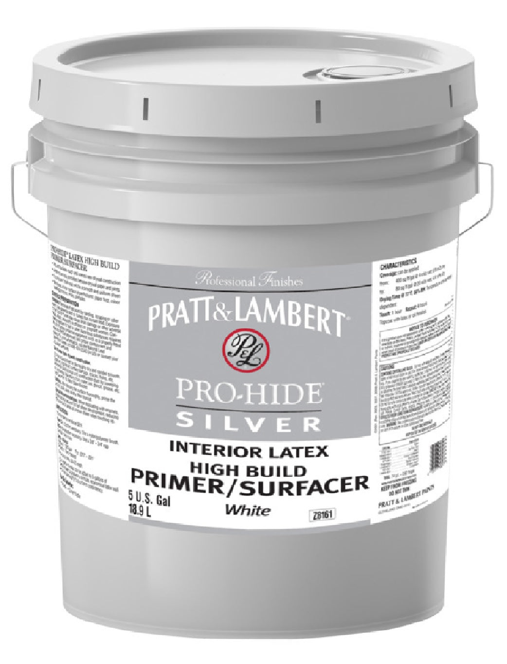 Pratt & Lambert 0000Z8161-20 Pro-Hide Hi-Build Water Based Primer, White