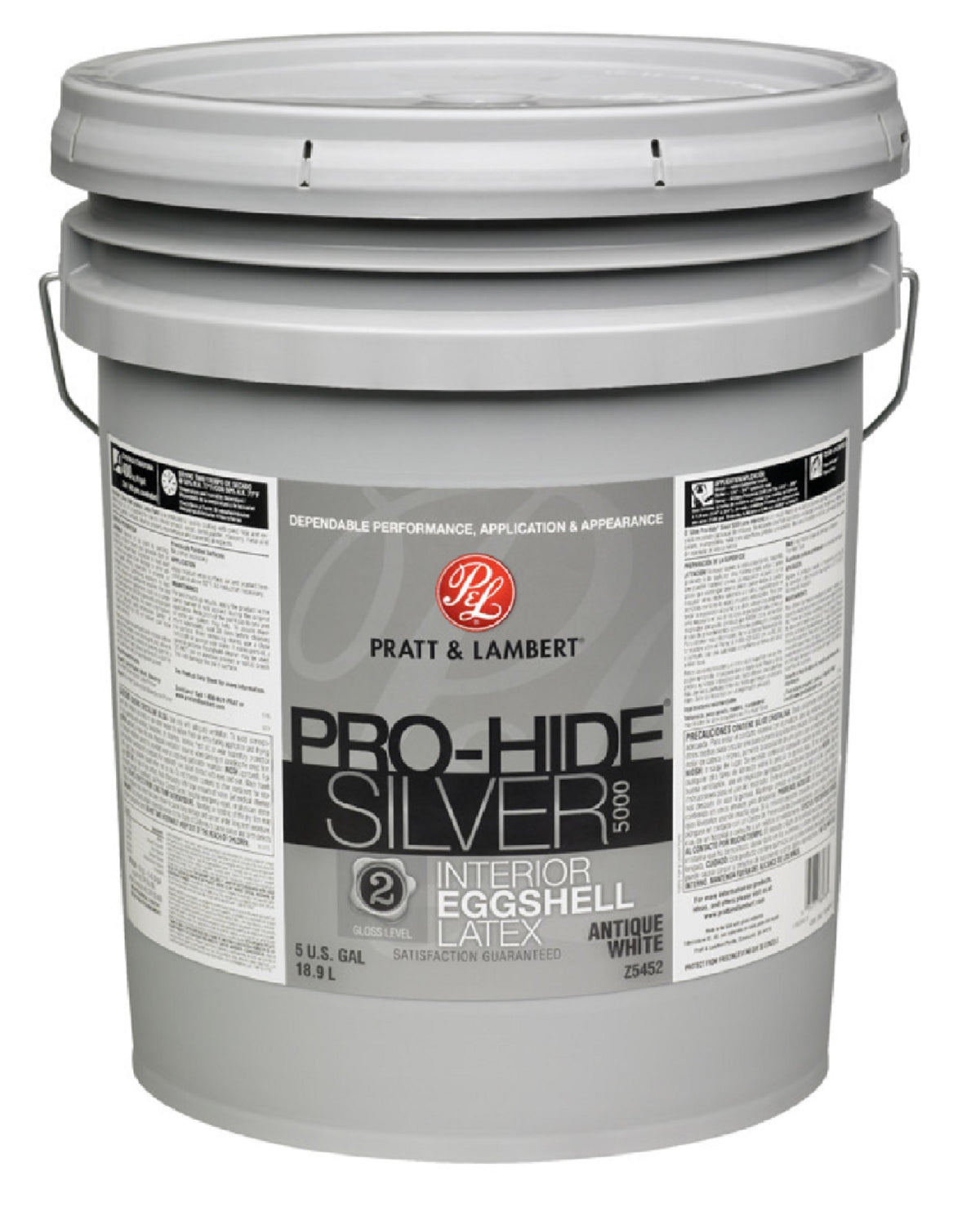 Pratt & Lambert 0000Z5452-20 Pro-Hide Latex Eggshell Interior Wall Paint