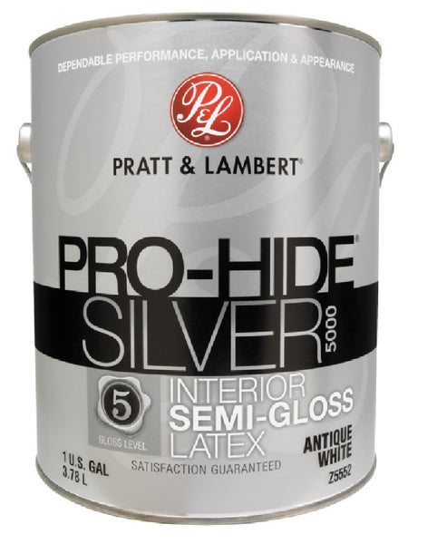 Pratt & Lambert 0000Z5552-16 Pro-Hide Silver 5000 Interior Latex Paint, 1 Gallon
