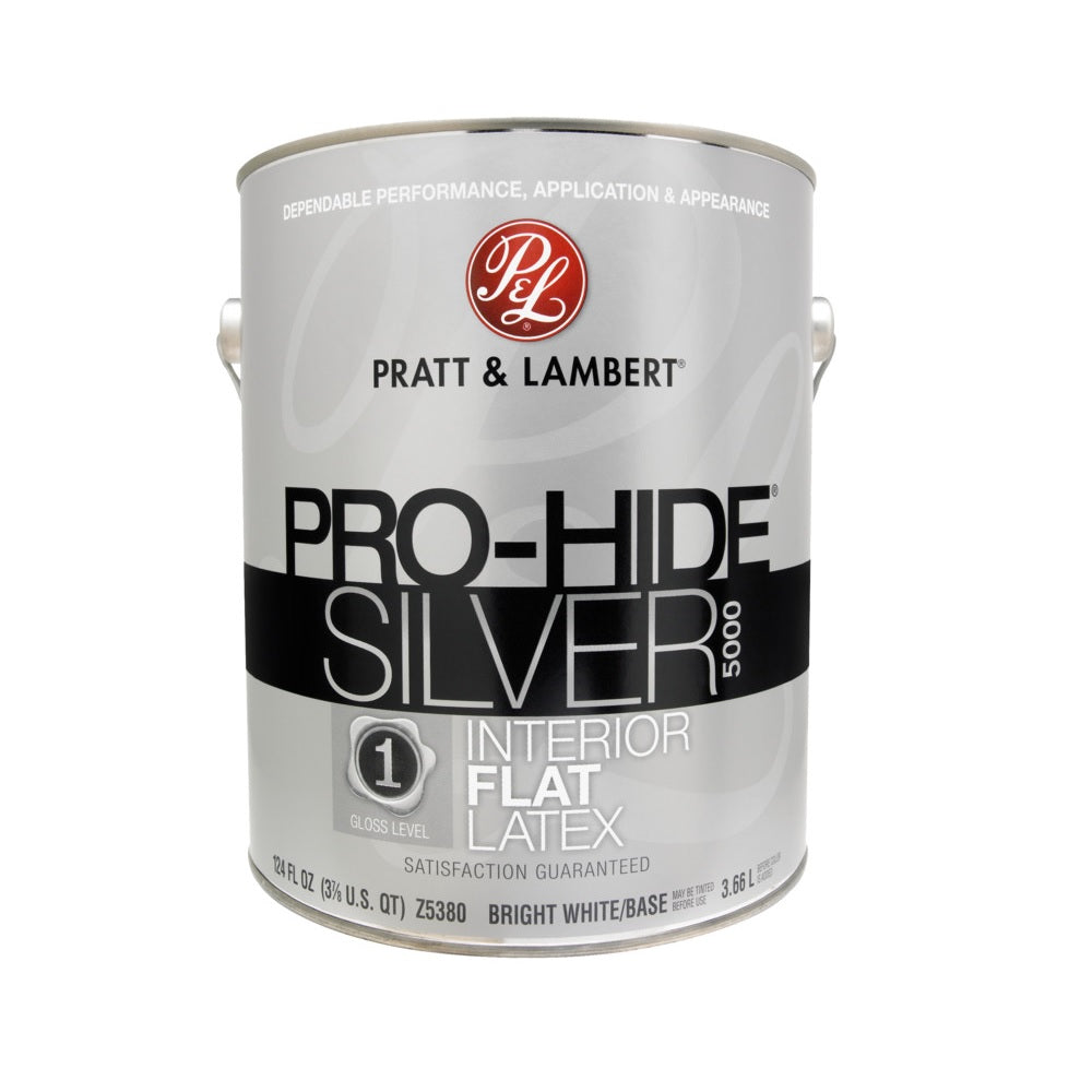 Pratt & Lambert 0000Z5380-16 Pro-Hide Silver 5000 Interior Paint, 1 Gallon