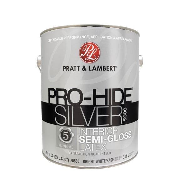 Pratt & Lambert 0000Z5580-16 Pro-Hide Silver 5000 Interior Paint, 1 Gallon