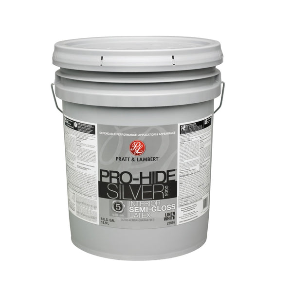 Pratt & Lambert 0000Z5516-20 Pro-Hide Silver 5000 Interior Paint, 5 Gallon