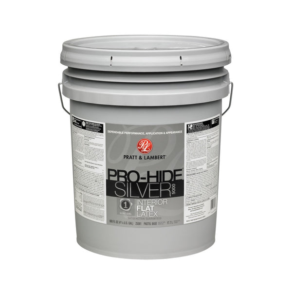 Pratt & Lambert 0000Z5381-20 Pro-Hide Silver 5000 Interior Paint, 5 Gallon