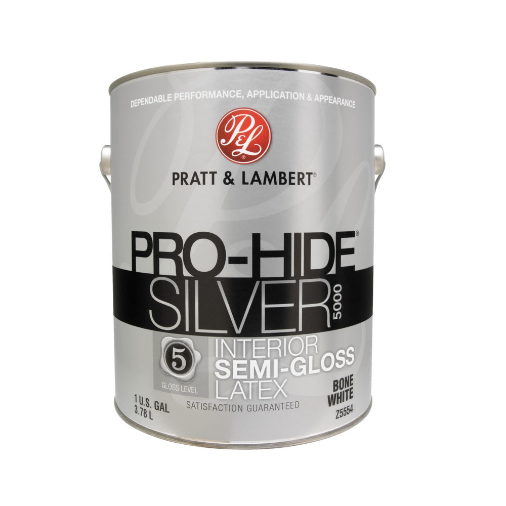 Pratt & Lambert 0000Z5554-16 Pro-Hide Silver 5000 Interior Paint, 1 Gallon