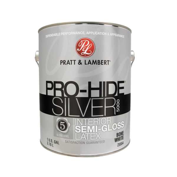 Pratt & Lambert 0000Z5554-16 Pro-Hide Silver 5000 Interior Paint, 1 Gallon