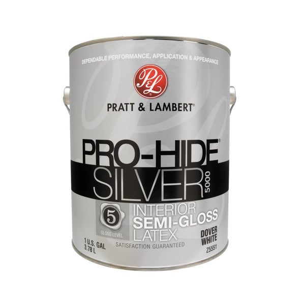 Pratt & Lambert 0000Z5551-16 Pro-Hide Silver Interior Paint, 1 Gallon
