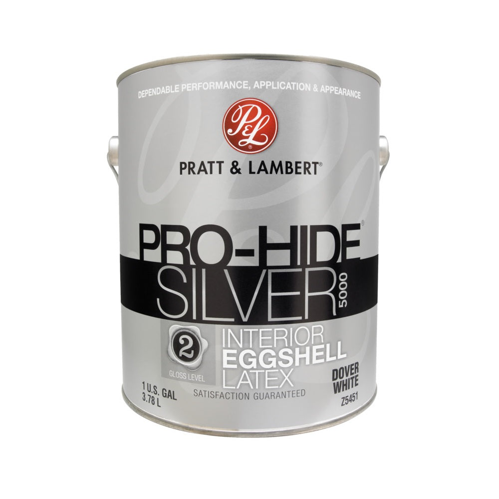 Pratt & Lambert 0000Z5451-16 Pro-Hide Silver 5000 Interior Paint, 1 Gallon