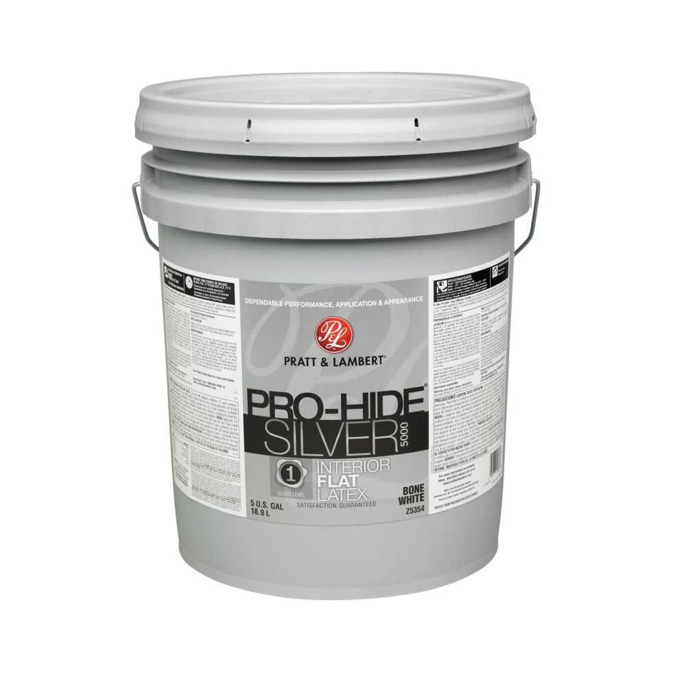 Pratt & Lambert 0000Z5354-20 Pro-Hide Silver 5000 Interior Paint, 5 Gallon