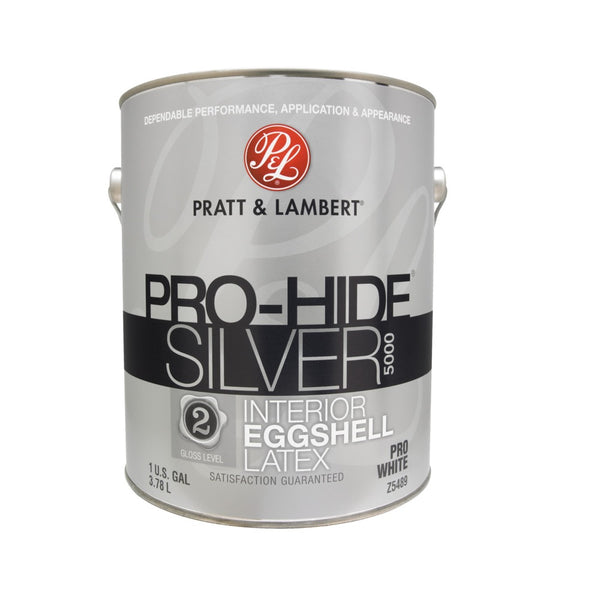 Pratt & Lambert 0000Z5489-16 Pro-Hide Silver 5000 Interior Paint, 1 Gallon
