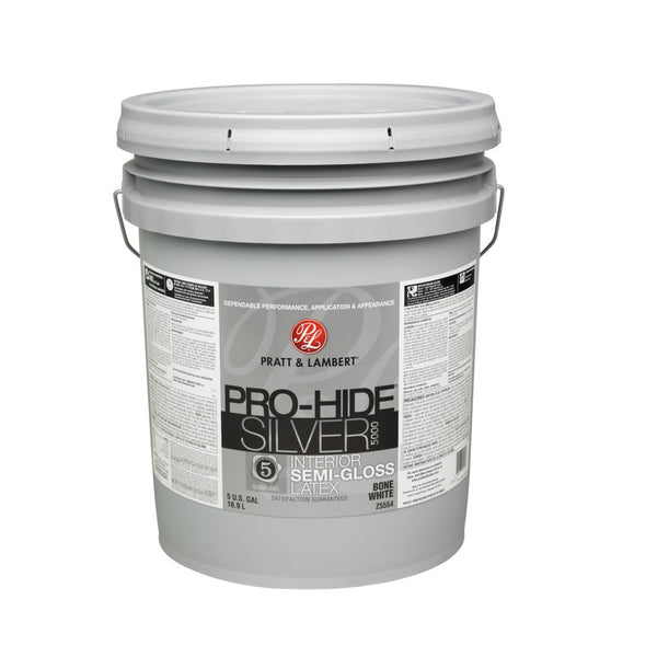 Pratt & Lambert 0000Z5554-20 Pro-Hide Silver 5000 Interior Paint, 5 Gallon