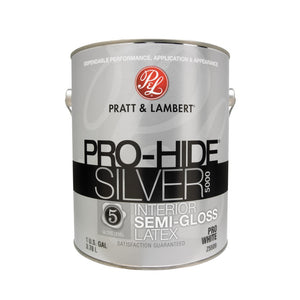 Pratt & Lambert 0000Z5589-16 Pro-Hide Silver 5000 Interior Paint, 1 Gallon