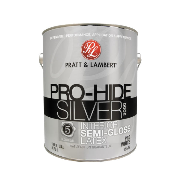 Pratt & Lambert 0000Z5589-16 Pro-Hide Silver 5000 Interior Paint, 1 Gallon
