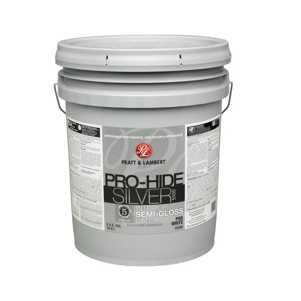 Pratt & Lambert 0000Z5589-20 Pro-Hide Silver 5000 Interior Paint, 5 Gallon