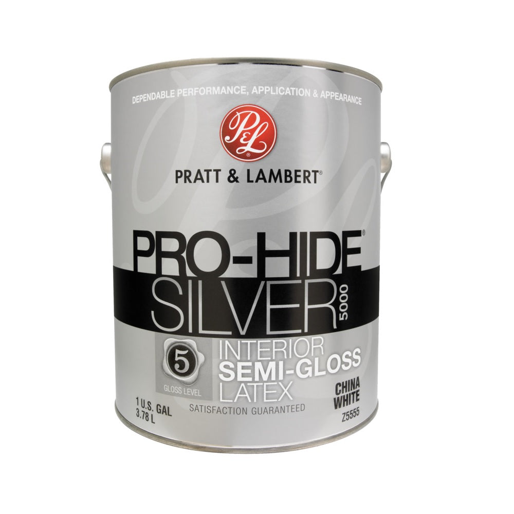 Pratt & Lambert 0000Z5555-16 Pro-Hide Silver 5000 Interior Paint, 1 Gallon