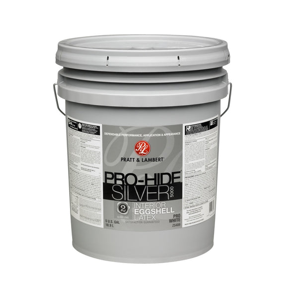 Pratt & Lambert 0000Z5489-20 Pro-Hide Silver 5000 Interior Paint, 5 Gallon