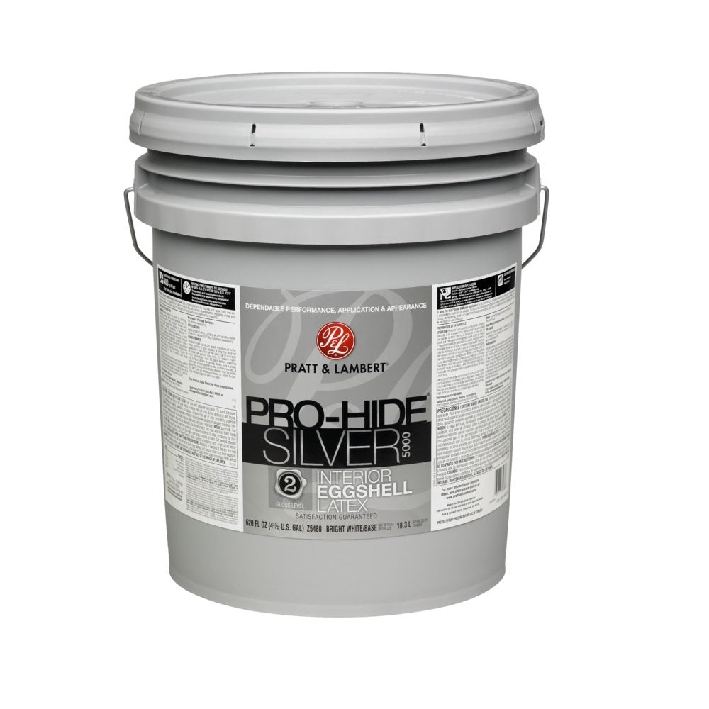 Pratt & Lambert 0000Z5480-20 Pro-Hide Silver Interior Paint, 5 Gallon