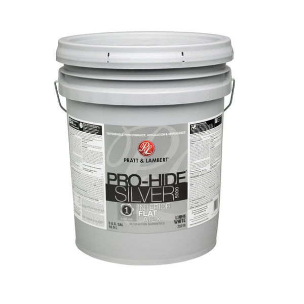 Pratt & Lambert 0000Z5316-20 Pro-Hide Silver 5000 Interior Paint, 5 Gallon