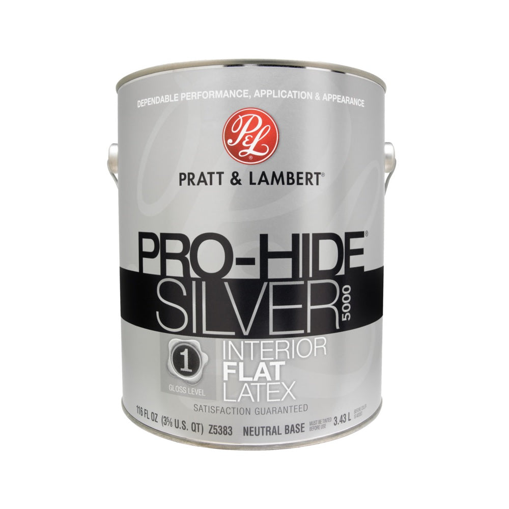 Pratt & Lambert 0000Z5383-16 Pro-Hide Silver 5000 Interior Paint, 1 Gallon