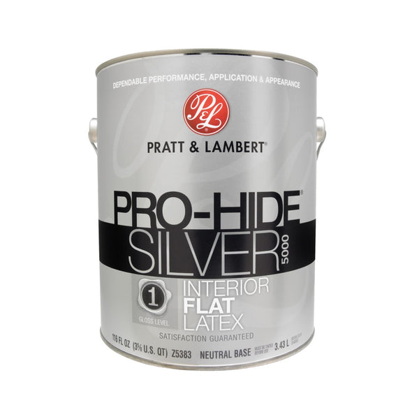 Pratt & Lambert 0000Z5383-16 Pro-Hide Silver 5000 Interior Paint, 1 Gallon