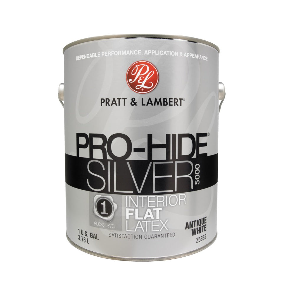 Pratt & Lambert 0000Z5352-16 Pro-Hide Silver 5000 Interior Paint, 1 Gallon