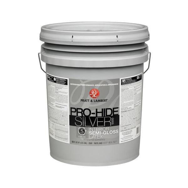 Pratt & Lambert 0000Z5581-20 Pro-Hide Silver 5000 Interior Paint, 5 Gallon
