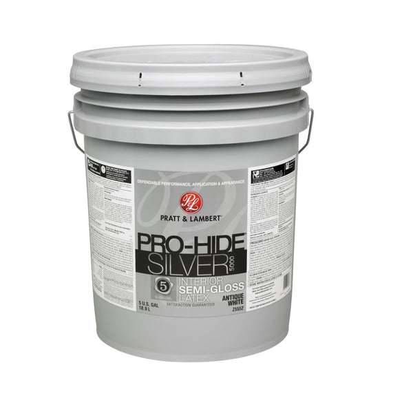 Pratt & Lambert 0000Z5552-20 Pro-Hide Silver 5000 Interior Paint, 5 Gallon