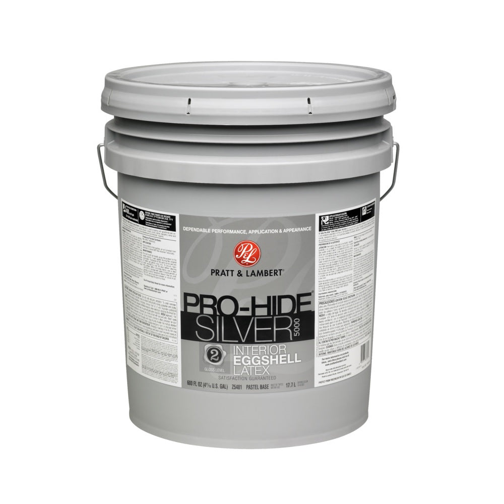 Pratt & Lambert 0000Z5481-20 Pro-Hide Silver 5000 Interior Paint, 5 Gallon