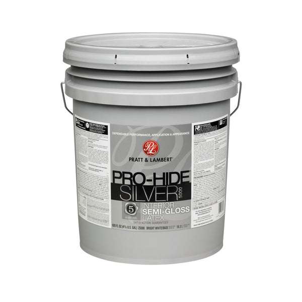 Pratt & Lambert 0000Z5580-20 Pro-Hide Silver Interior Paint, 5 Gallon