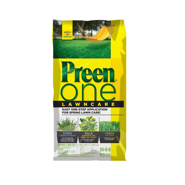 Preen 21-64157 One Lawn Care Weed and Feed, 18 Lbs