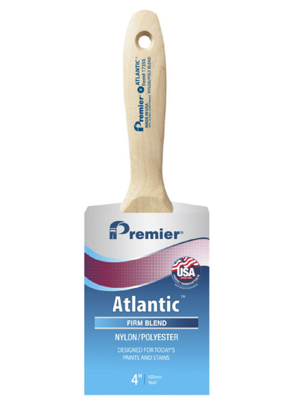 Premier 17355 Atlantic Beavertail Varnish Wall Paint Brush, 4 Inch