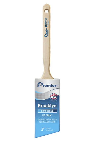 Premier 17291 Brooklyn Angle Sash Paint Brush, Stainless Steel